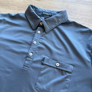 Live Forever Golf Performance Pocket Polo Golf Shirt Men’s L Lightweight Stretch